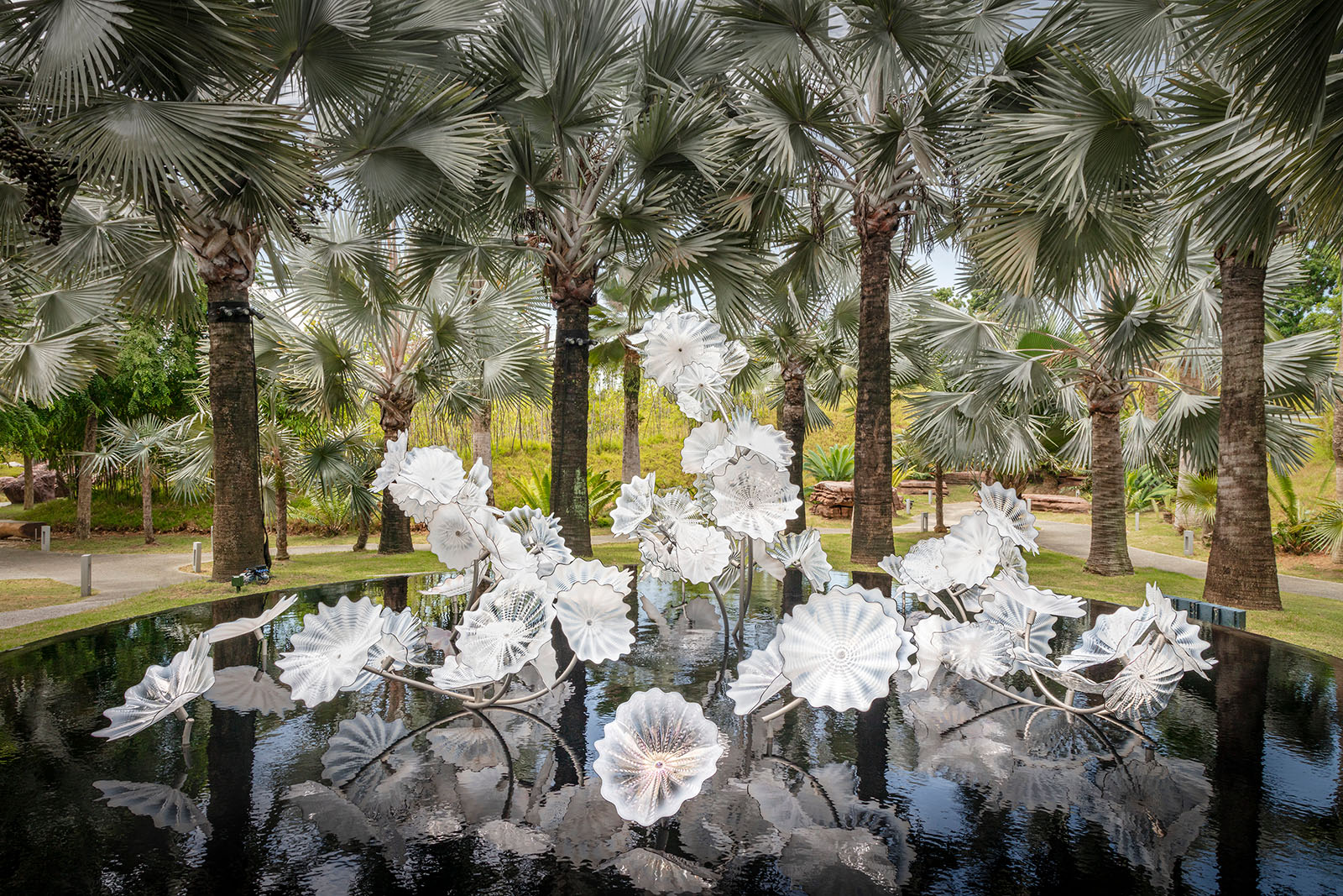 Ethereal White Persian Pond, 2018 by Dale Chihuly