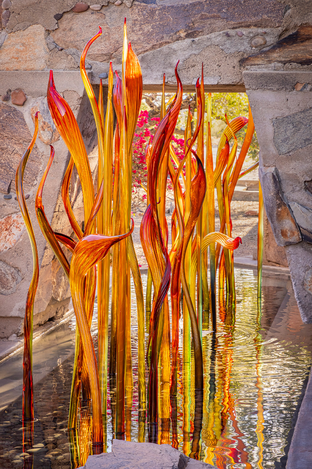 Fire Amber Herons (detail), 2021, Dale Chihuly
