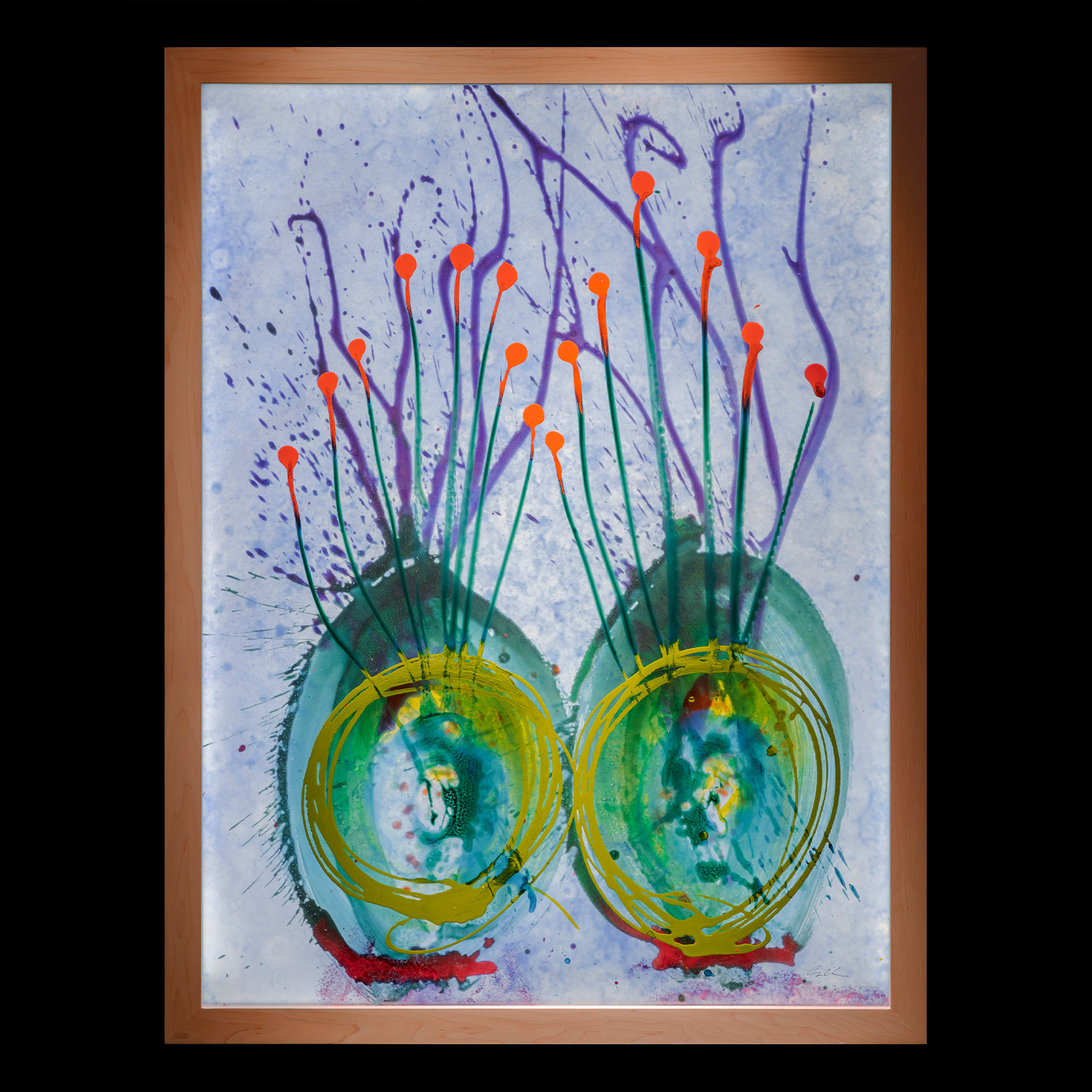 Ikebana Glass on Glass Painting, 2018 by Dale Chihuly