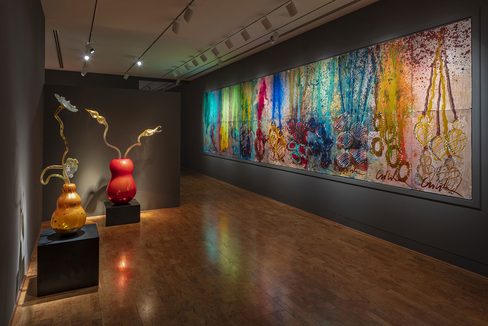 Ikebana (2002-12) and Ikebana Doppio Drawing Suite #9 (2001) by Dale Chihuly