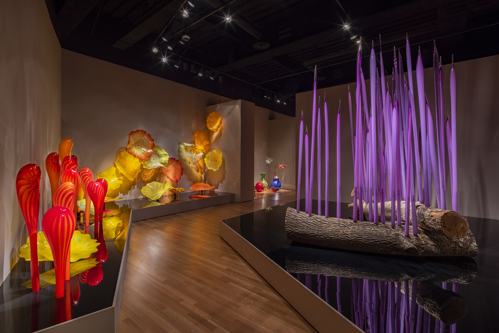 Tiger Lilies, Autumn Gold Persian Wall, and Neodymium Reeds, 2002 by Dale Chihuly