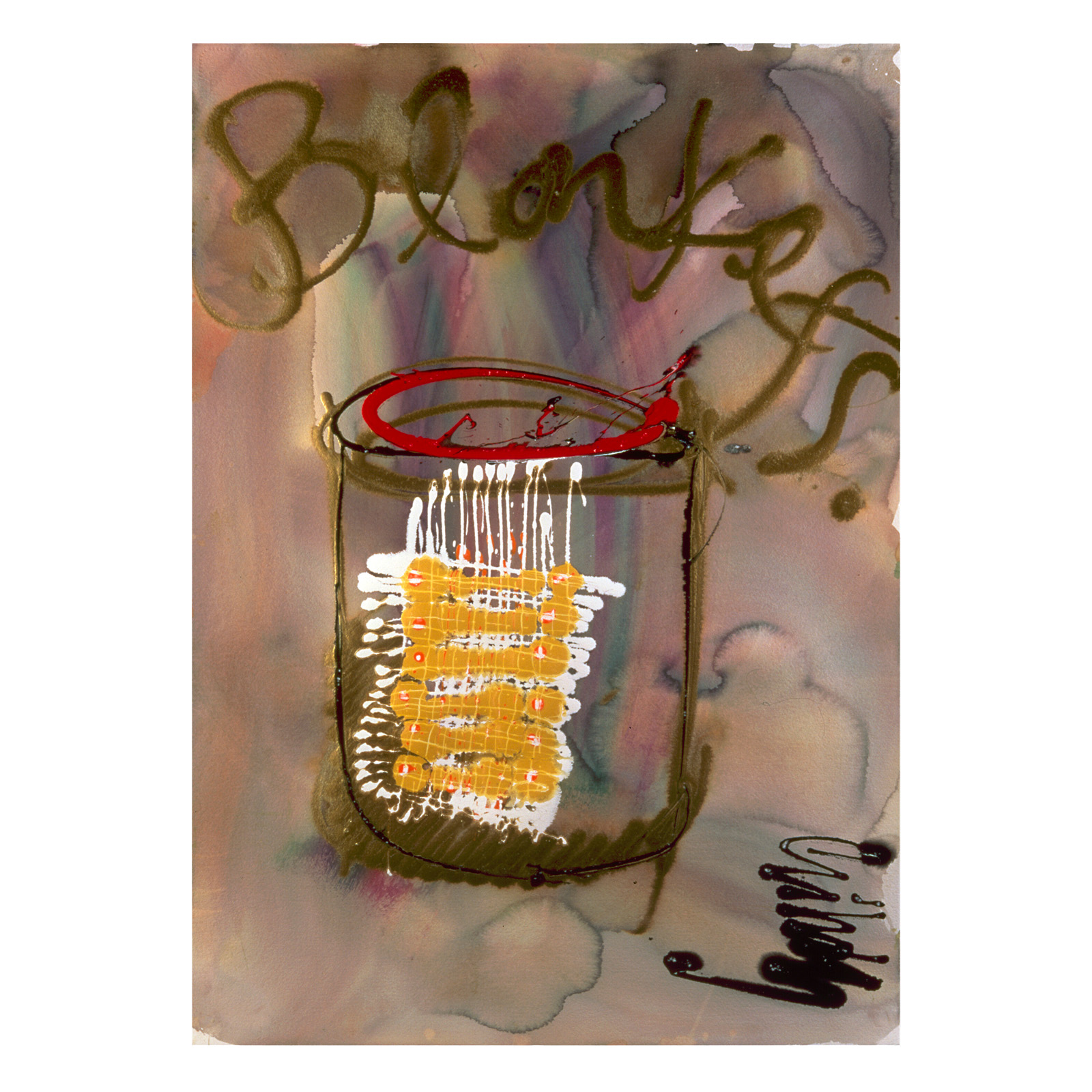Chihuly, Navajo Blanket Cylinder Drawing, 1995