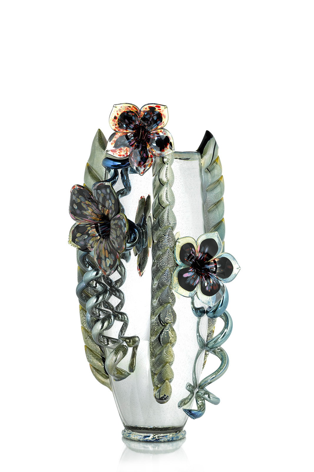 Dale Chihuly, Silvered Venetian with Sawteeth and Climbing Lilies, 2009