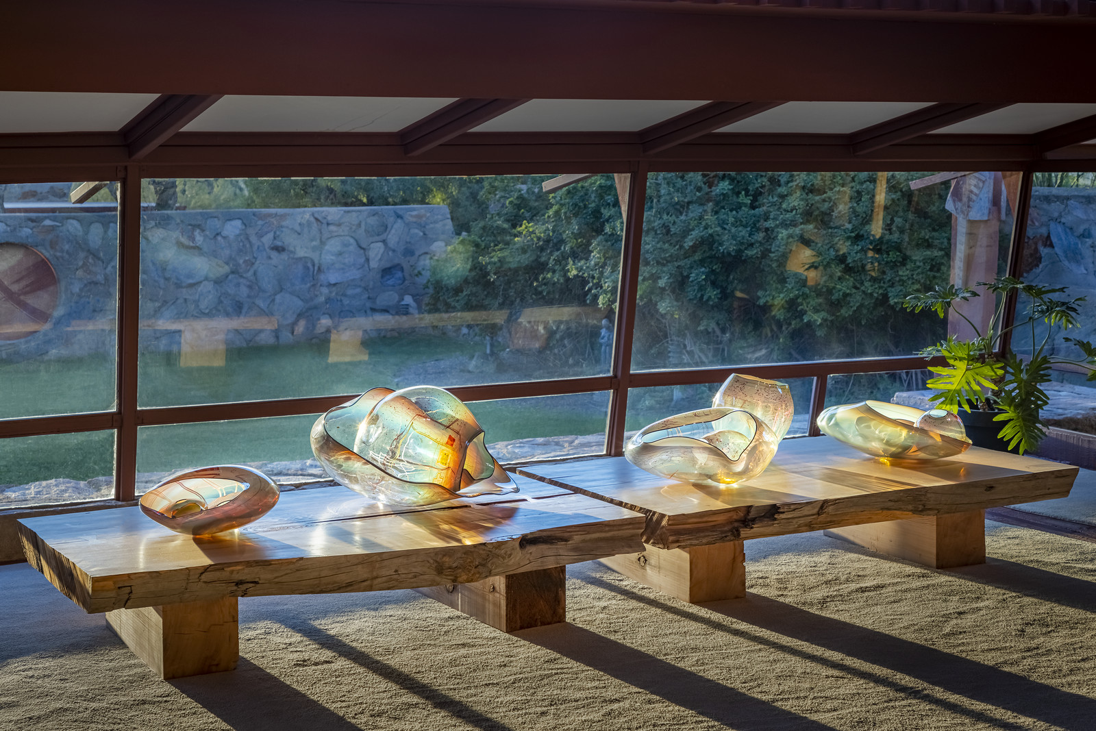 Golden Celadon Baskets, 2017–18 by Dale Chihuly
