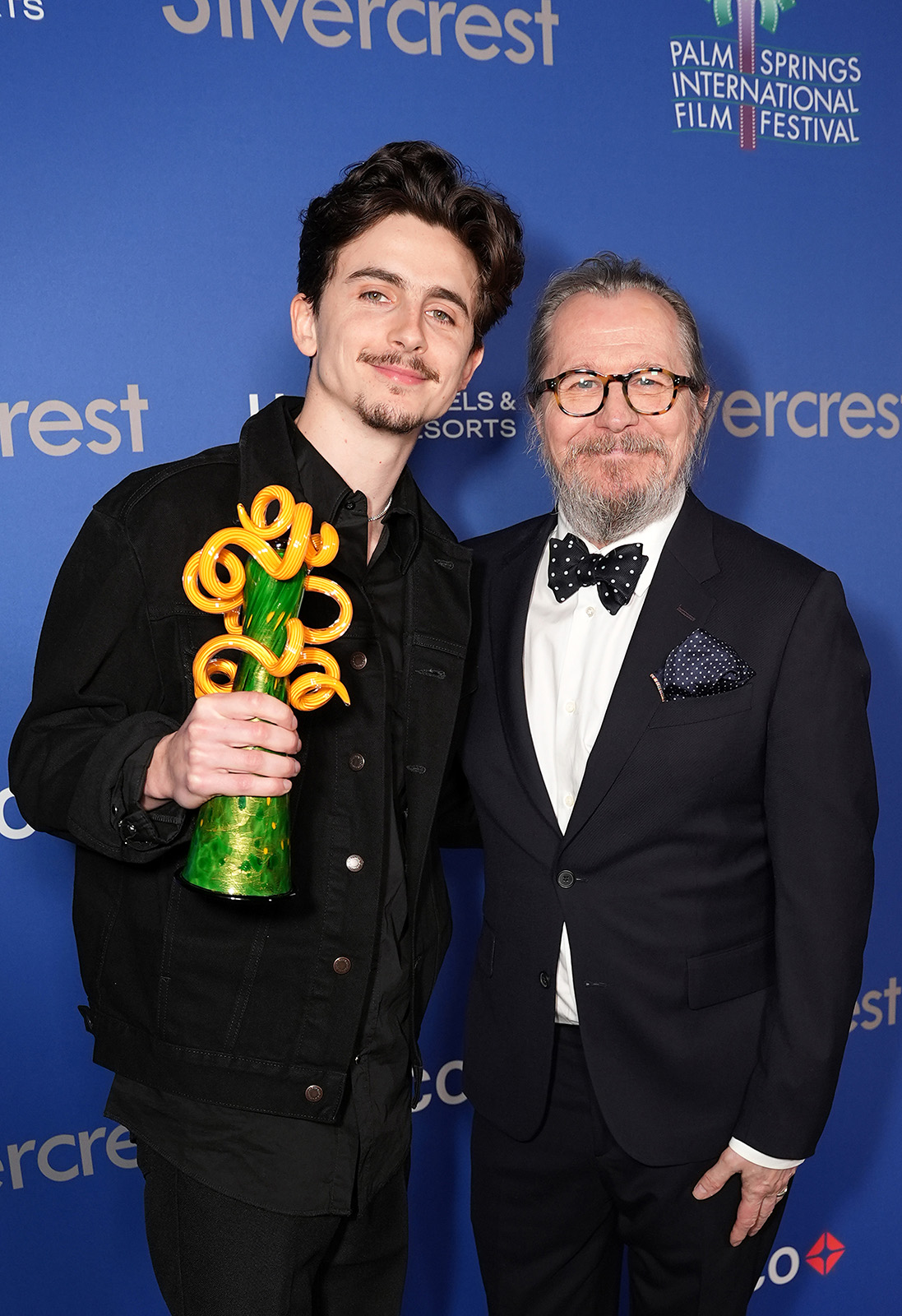 Timothée Chalamet and Gary Oldman