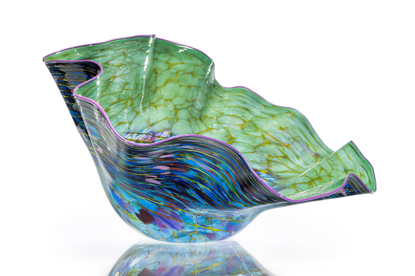 Dale Chihuly, Shale Green Macchia with Lavender Lip Wrap, 2007