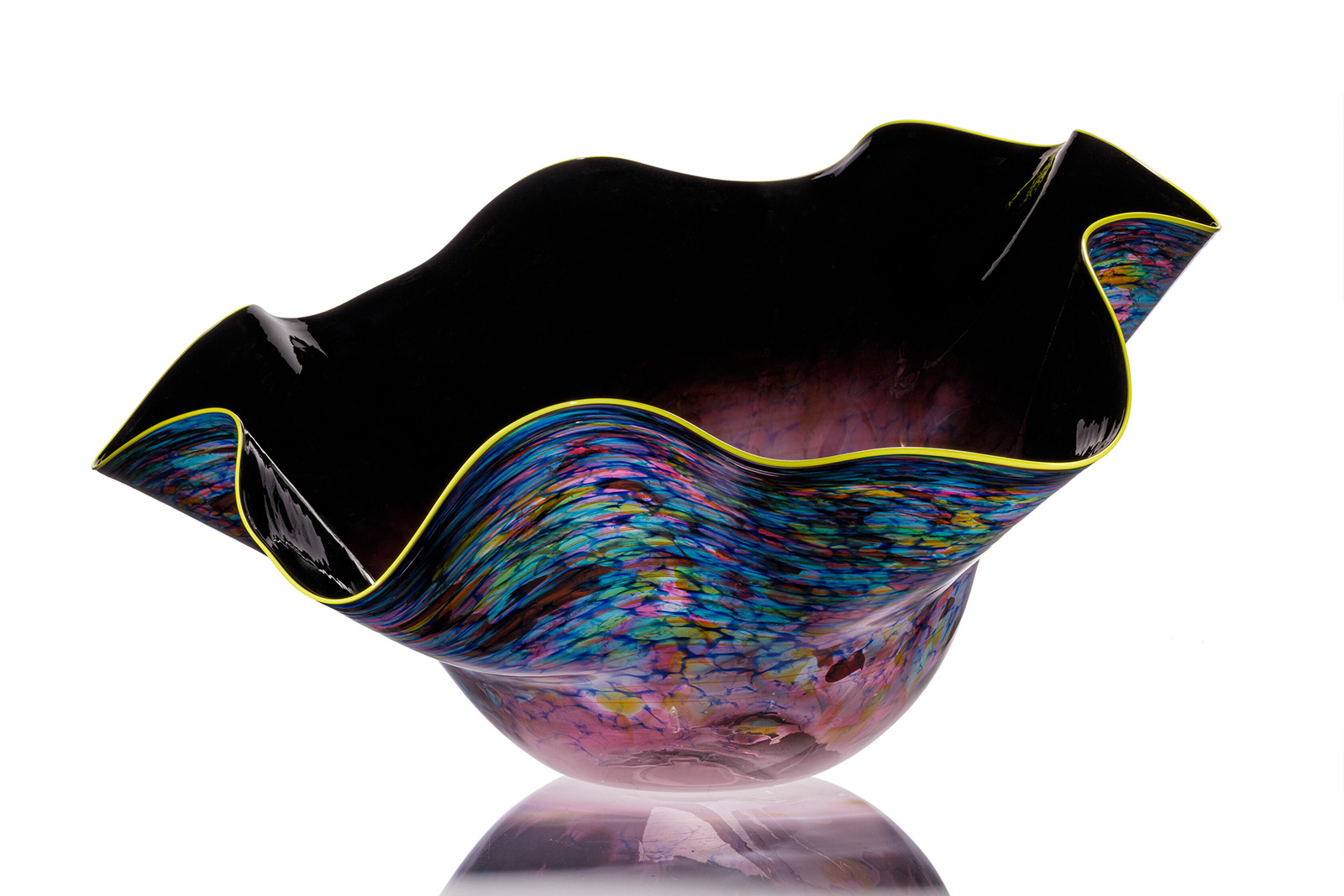 Chihuly, Deep Plum Macchia with Citronelle Lip Wrap, 2007