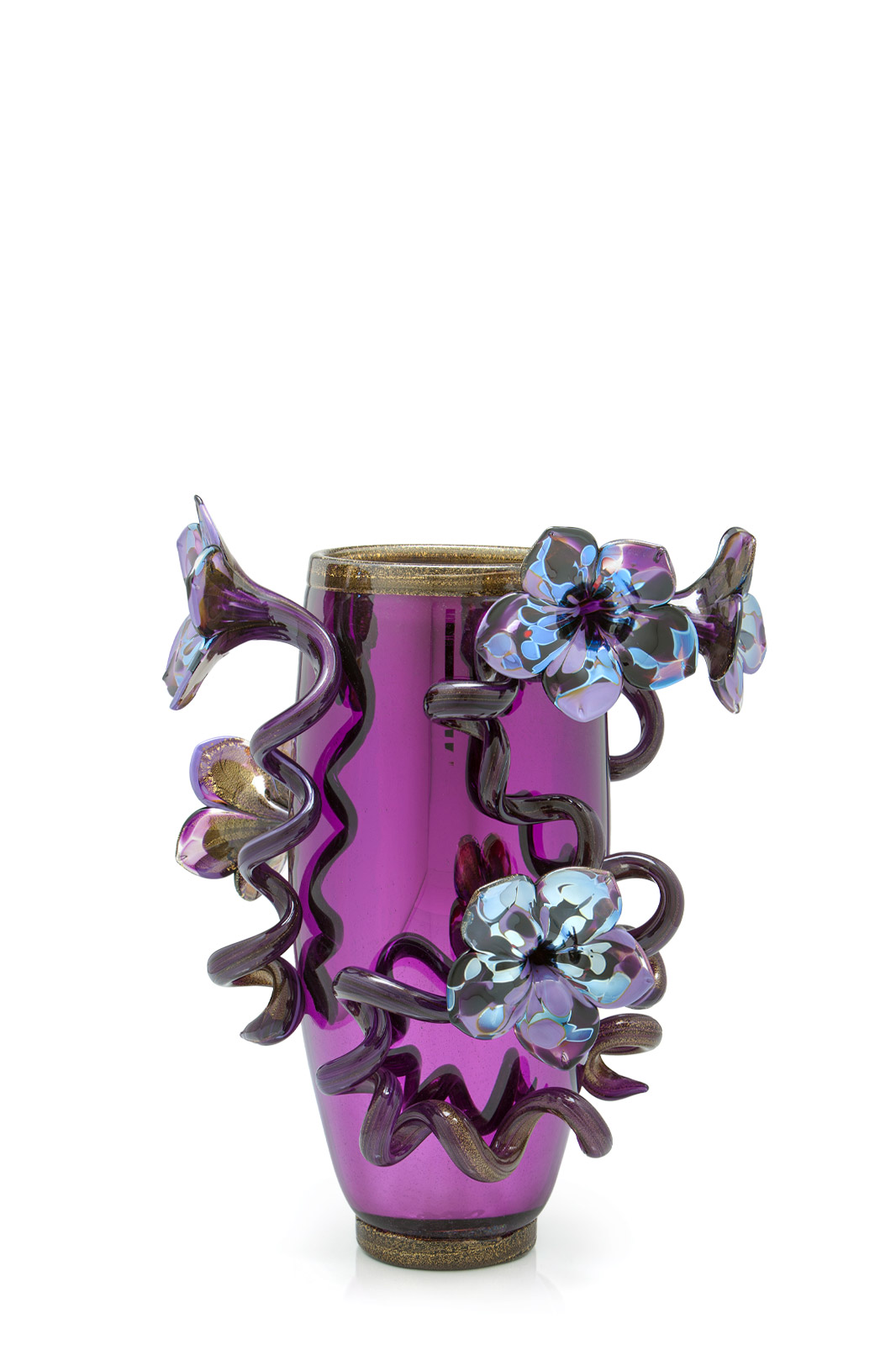 Dale Chihuly, Silvered Plum Venetian with Flowers, 2010