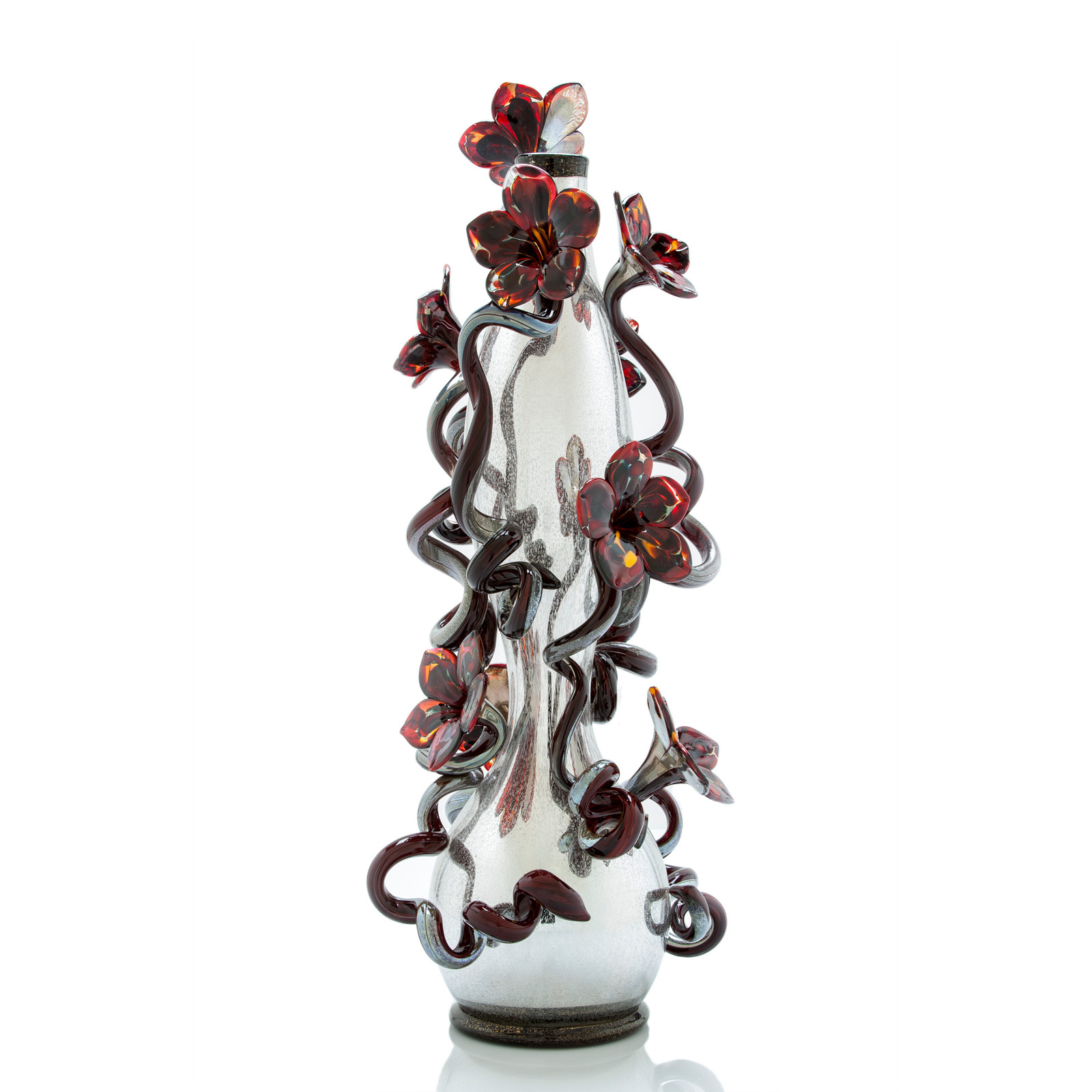 Chihuly, Silvered Venetian with Russet Flowers, 2014