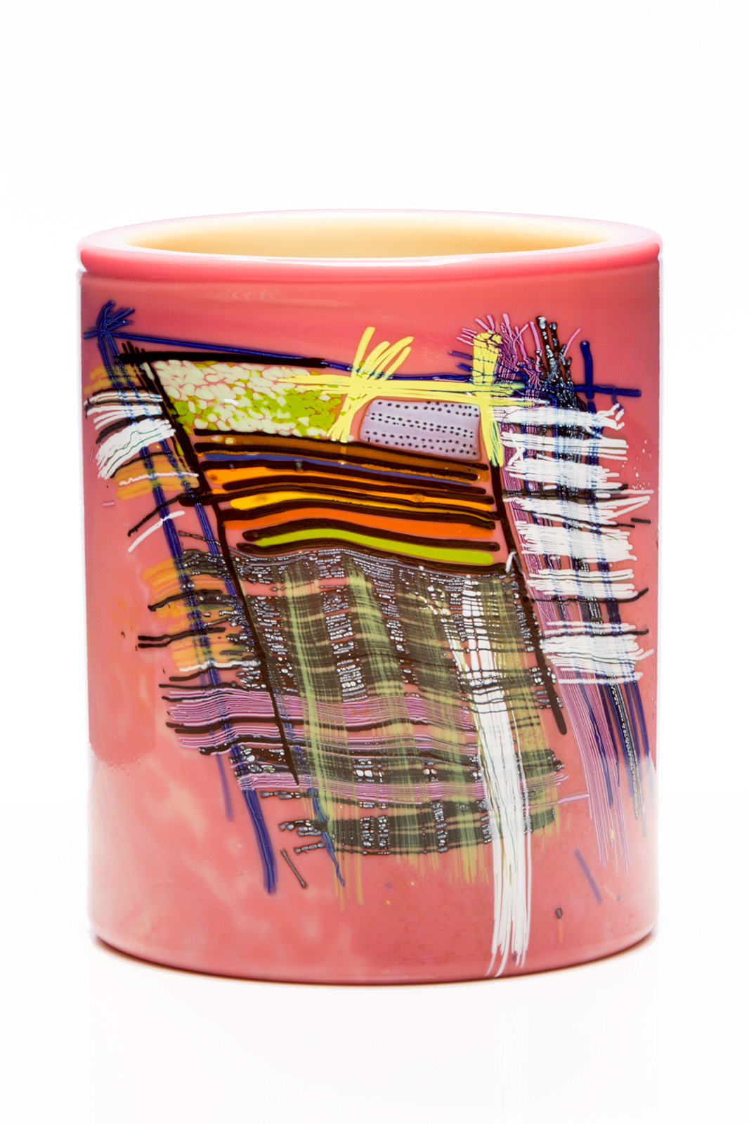 Dale Chihuly, Peach Cylinder with Indian Blanket Drawing, 2016