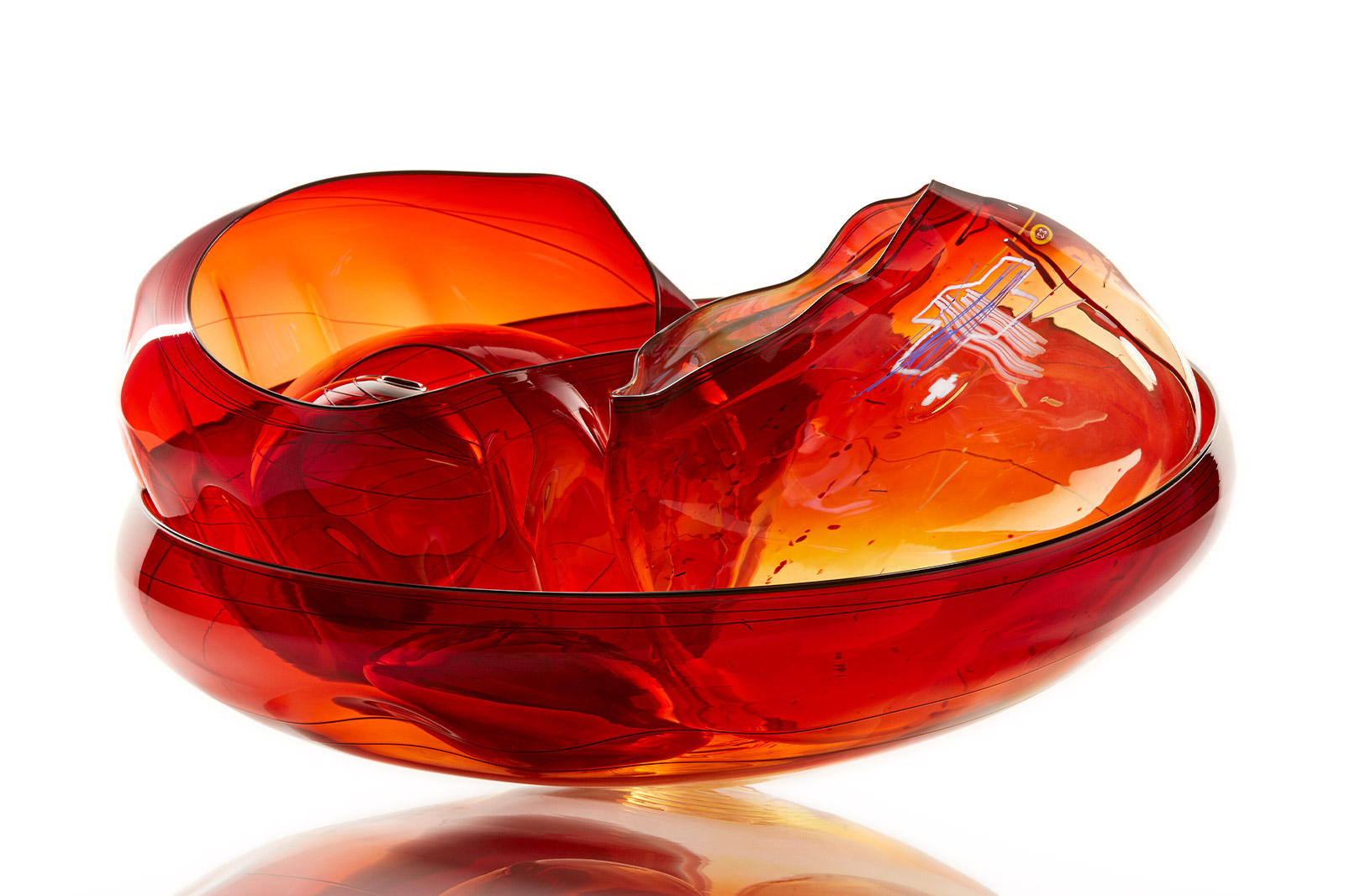 Dale Chihuly, Garnet Flame Basket Set, 2018
