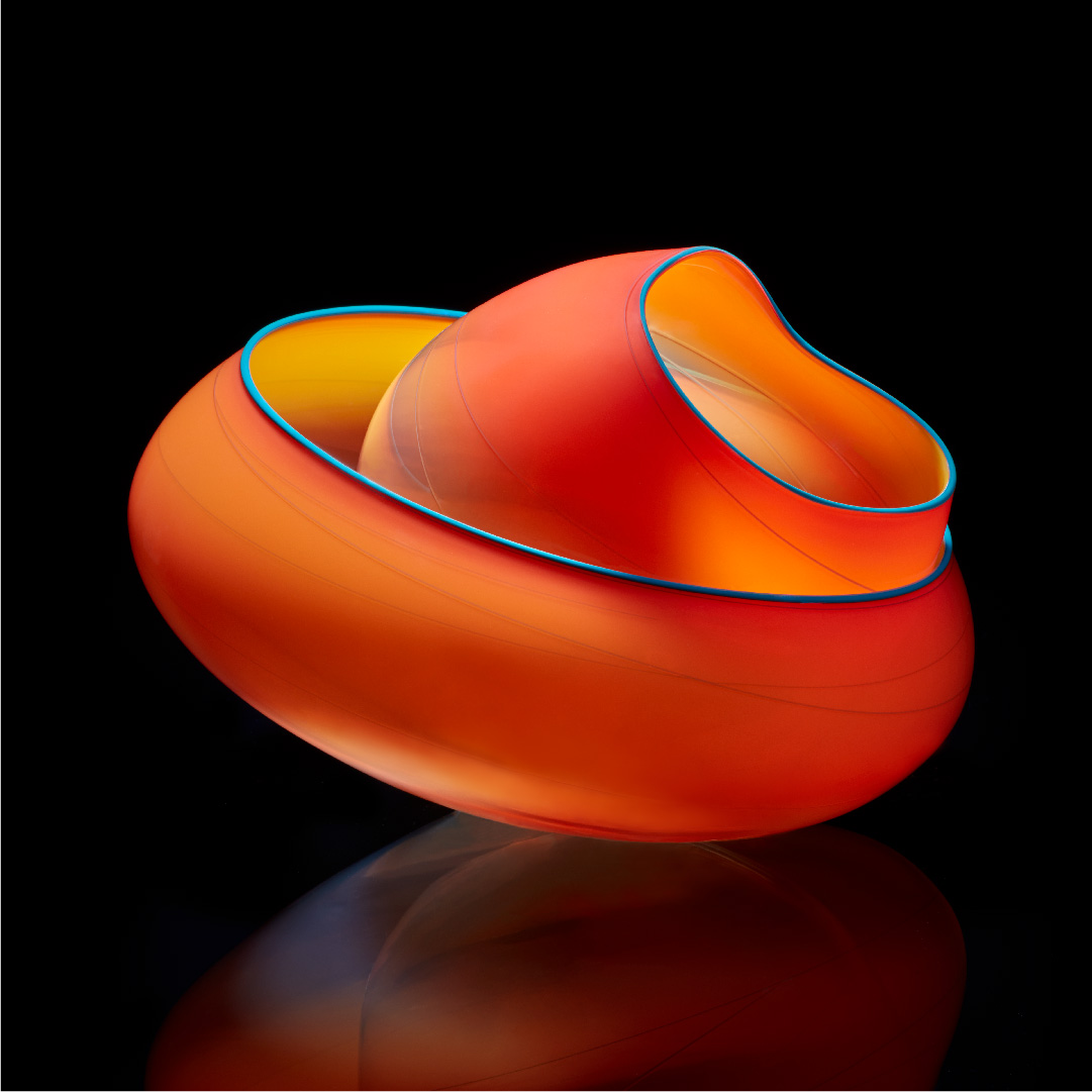 Mandarin Orange Basket by Chihuly Workshop