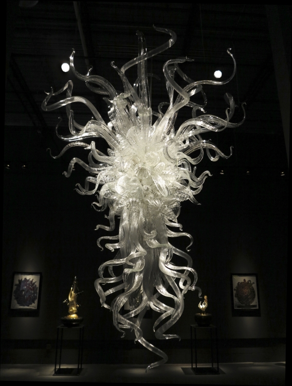 Silvered Crystalline Chandelier, 2012
