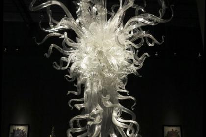 Silvered Crystalline Chandelier, 2012